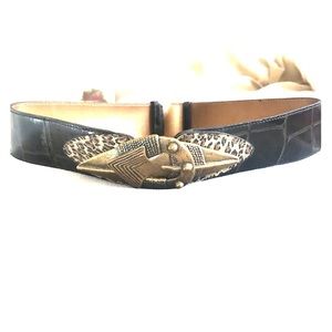Vintage Leather Belt - adjustable